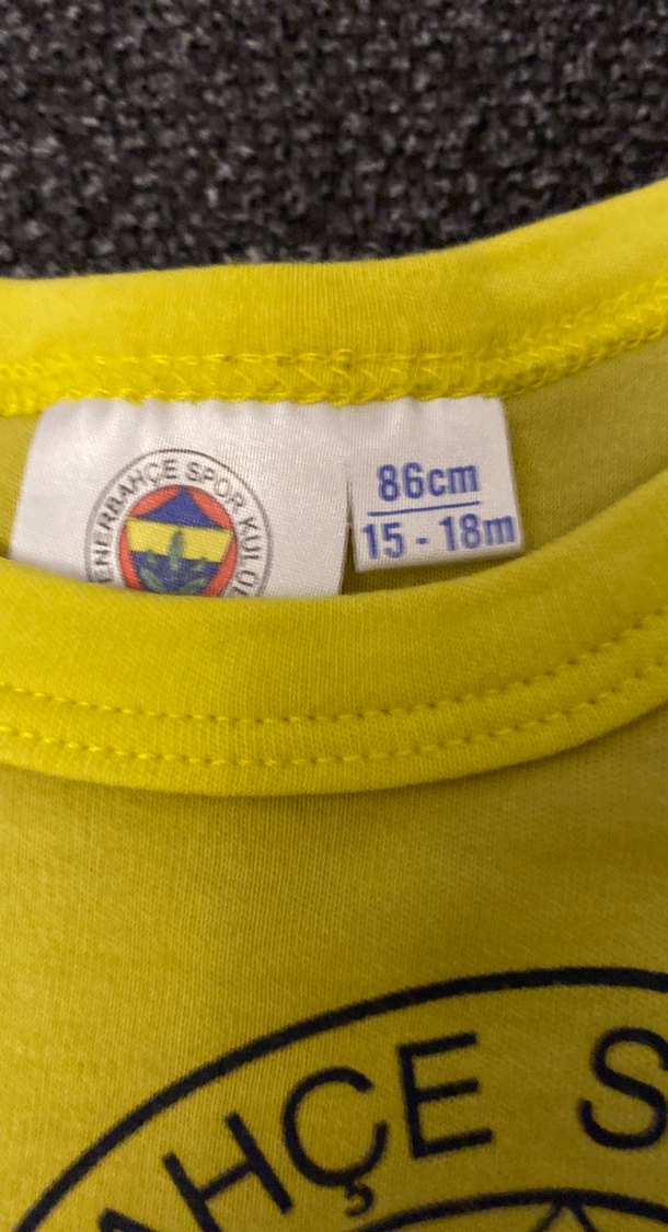 Sarı Uzun Kollu Bebek Body orijinal taraftar ürünleri - Görsel 3