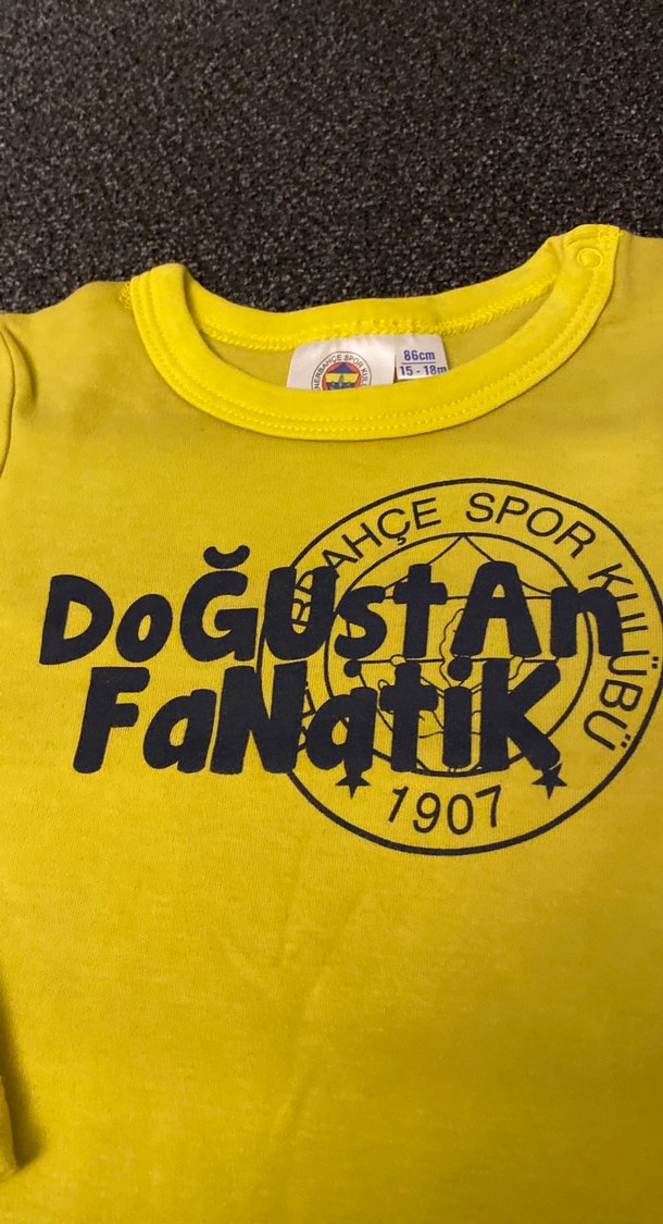 Sarı Uzun Kollu Bebek Body orijinal taraftar ürünleri - Görsel 2