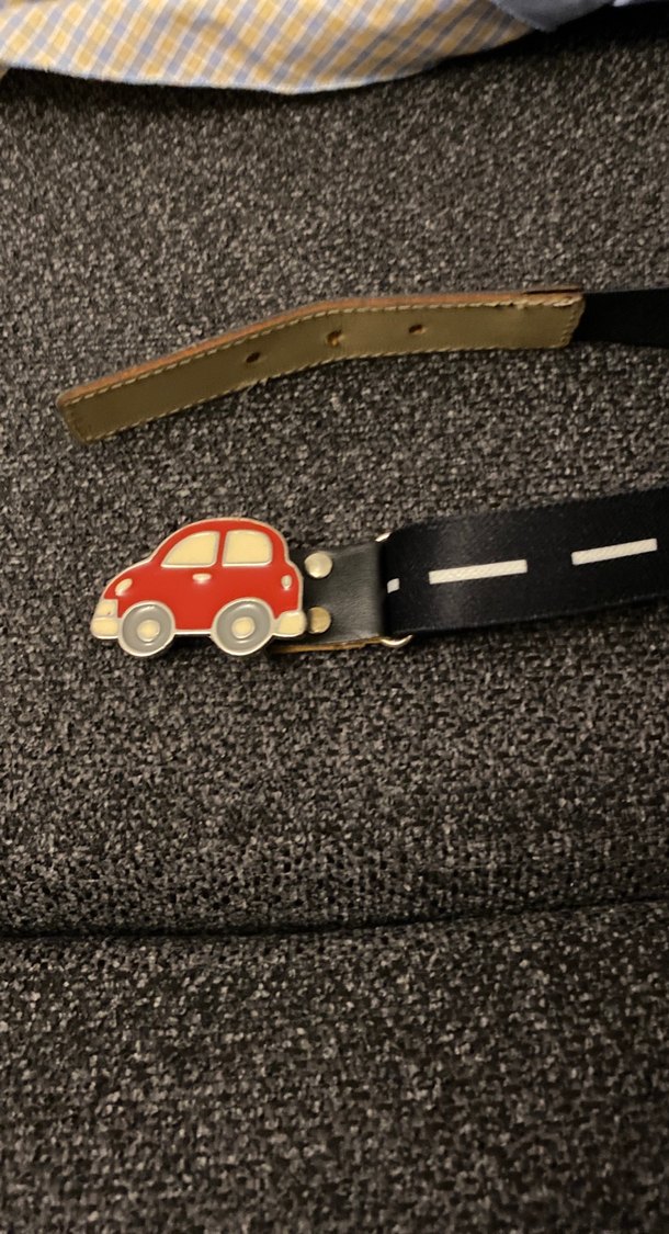 Kırmızı Baskılı Çocuk Kemer Araç Tokalı - Görsel 2