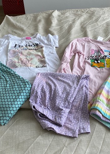 LC Waikiki Kız Çocuk Pembe Kısa Kollu Pamuklu Pijama Takımı