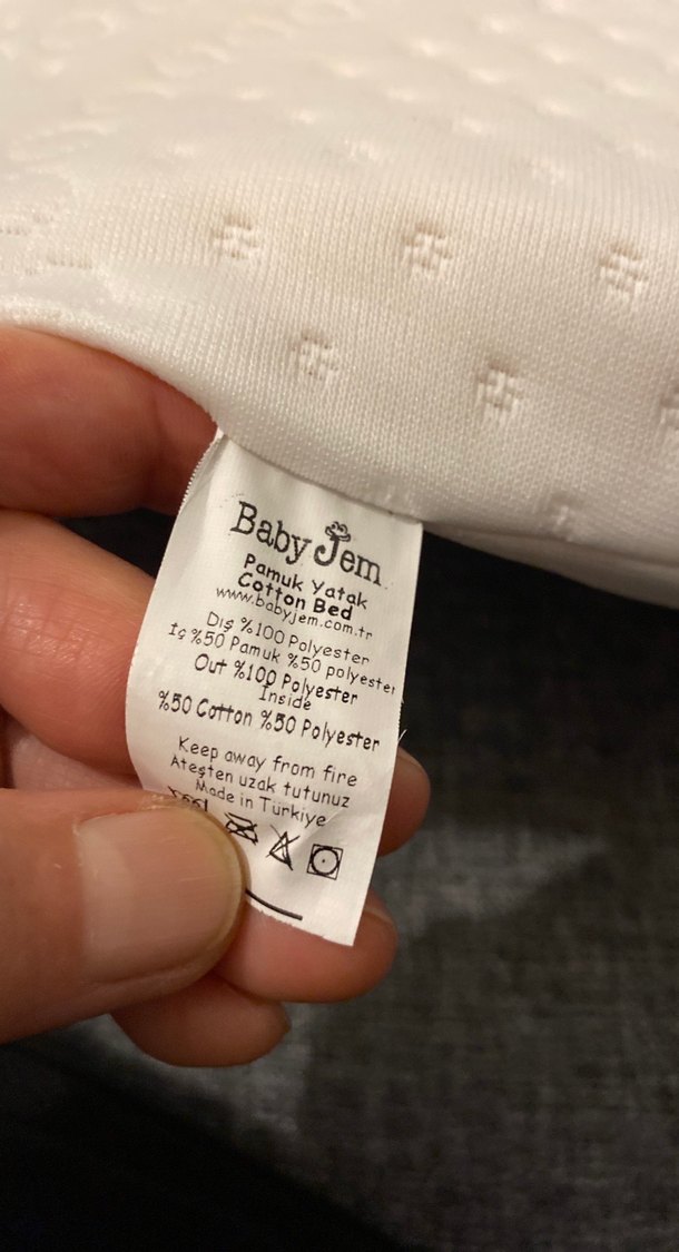 Bej Renkli Düz Yatak bebek yatağı viskon  pamuk kumaştır - Görsel 4