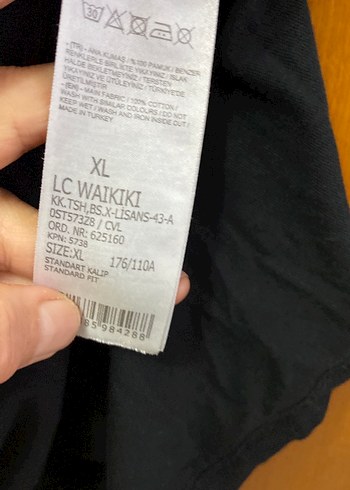 Erkek XL beden Geometrik Baskılı siyah Tişört - Görsel 5