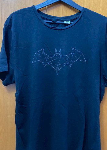 Erkek XL beden Geometrik Baskılı siyah Tişört - Görsel 2