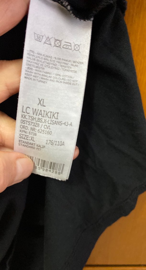 Erkek XL beden Geometrik Baskılı siyah Tişört - Görsel 5