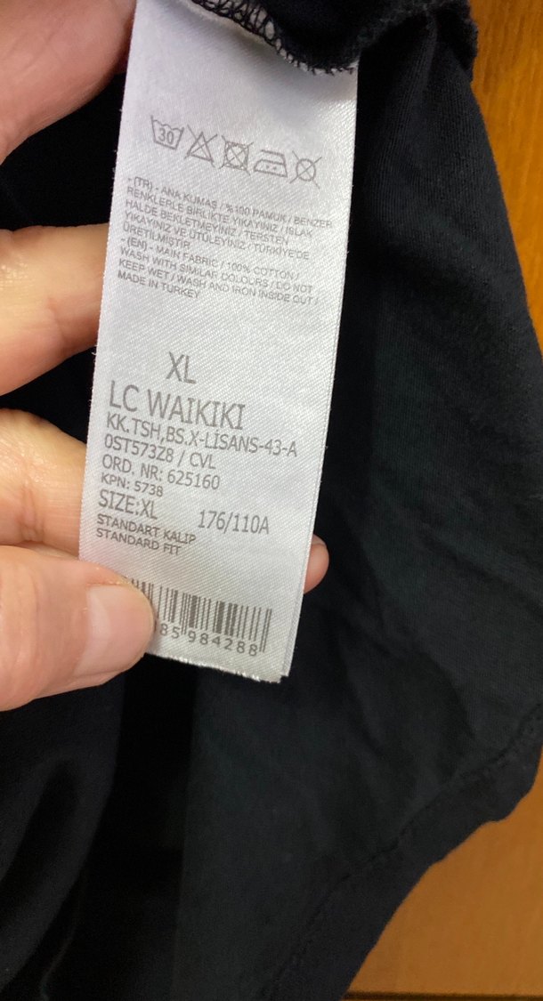 Erkek XL beden Geometrik Baskılı siyah Tişört - Görsel 4