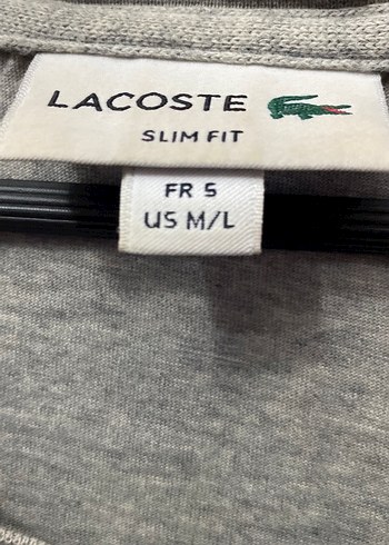 Lacoste Gri Kısa Kollu Tişört - Görsel 7
