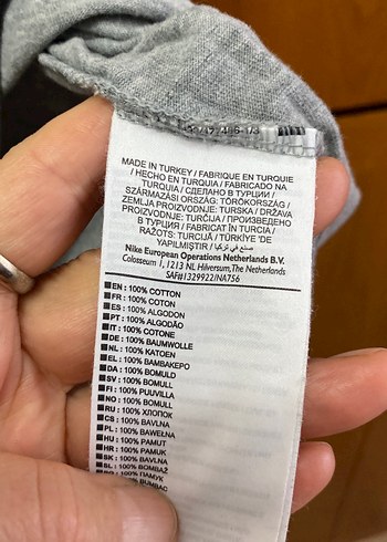 Nikenin erkek tişörtü Lbeden gri - Görsel 5