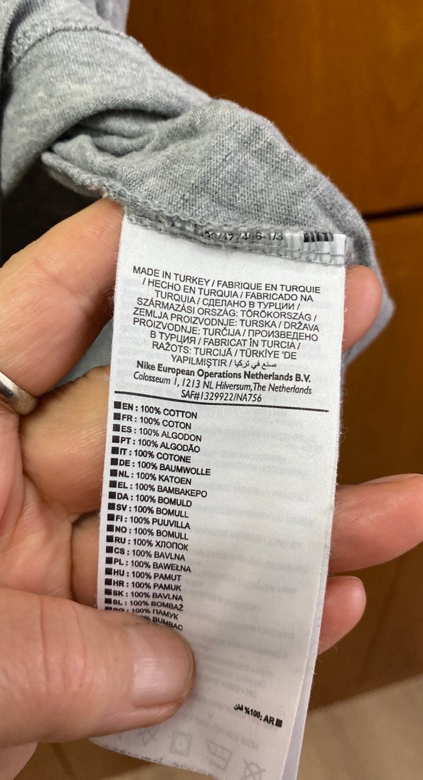 Nikenin erkek tişörtü Lbeden gri - Görsel 5