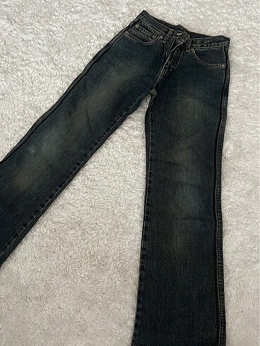 Vintage düşük bel jean