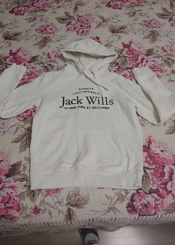 Jack Wills Beyaz Kapüşonlu Kadın Sweatshirt