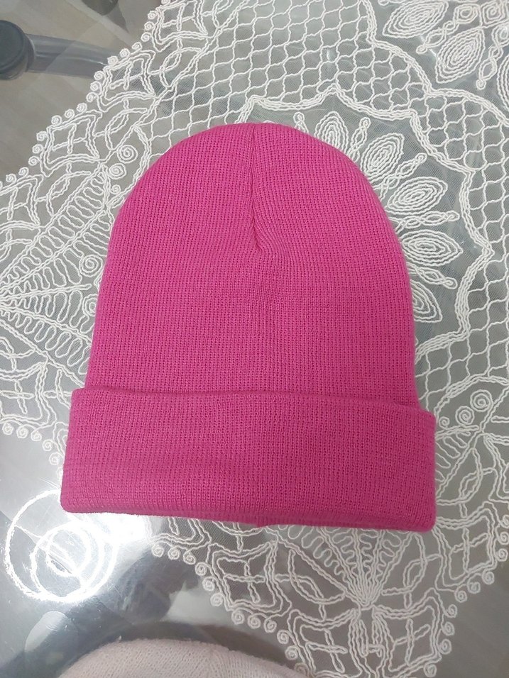 İkili Örgü Bere Seti - Pembe ve Pudra - Görsel 4