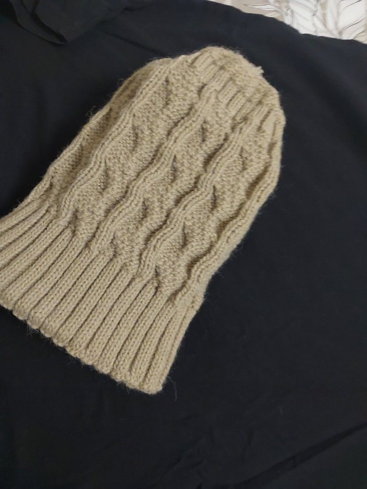 Bej Örgü Kadın Bere Renkli Ponponlu - Görsel 3