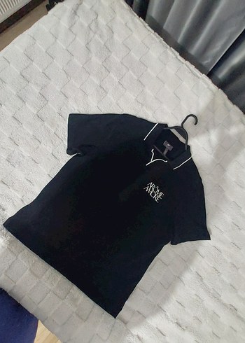 H&M Siyah Erkek Polo Yaka Tişört - Görsel 15