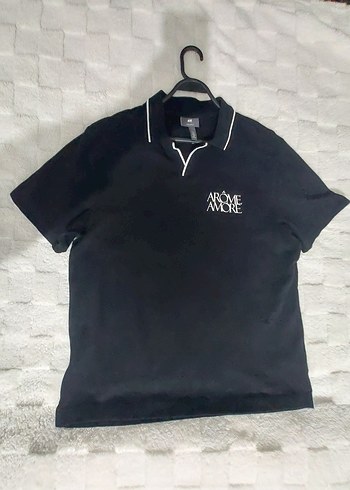 H&M Siyah Erkek Polo Yaka Tişört - Görsel 3