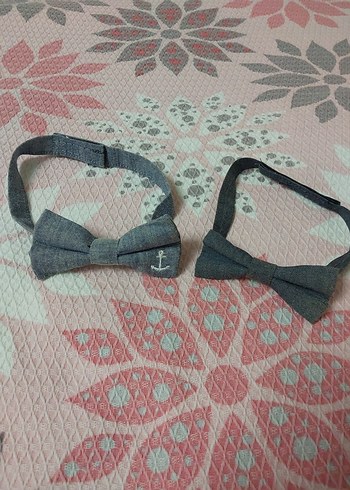 Çocuk Papyonu Kırmızı Siyah Gri - Görsel 8