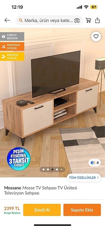Açılmamış Paketli Tv Ünitesi