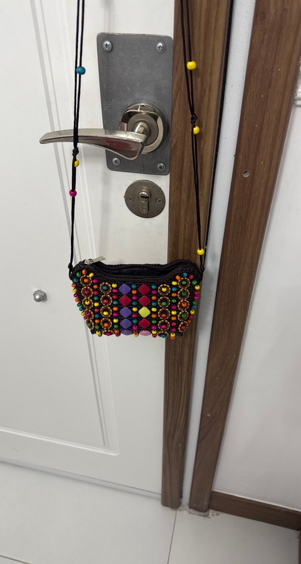 Boncuklu Çok Renkli Bohem Kadın Çantası - Görsel 2