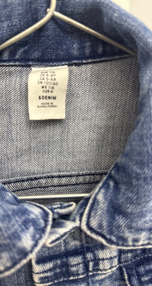 Kız Çocuk Parlak Mavi Denim Ceket - Görsel 2