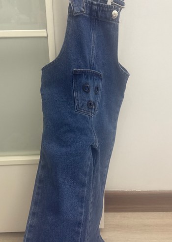 Kız Denim Askılı Tulum - Görsel 3