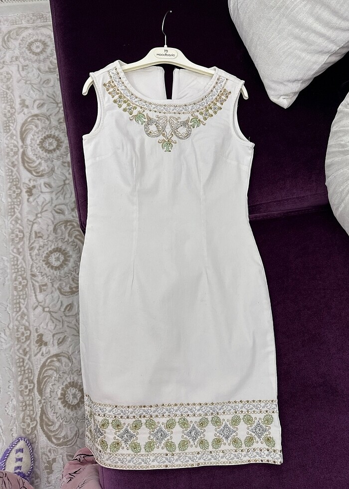 Özel taş işlemeli elbise sadece özel günde diyinildi nikah içind - Görsel 4