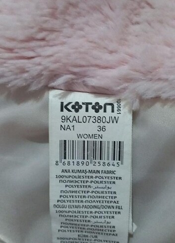 36 Beden lacivert Renk KOTON Mont