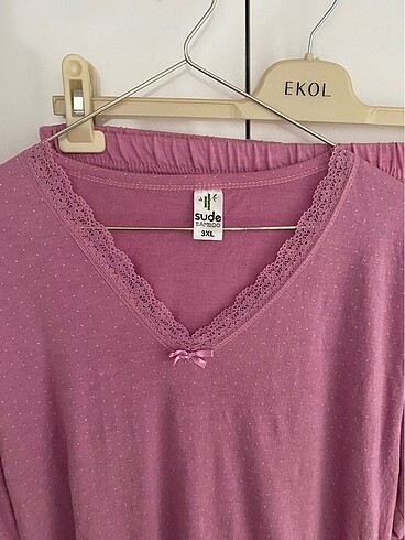 46 Beden pembe Renk Bambu pijama takımı