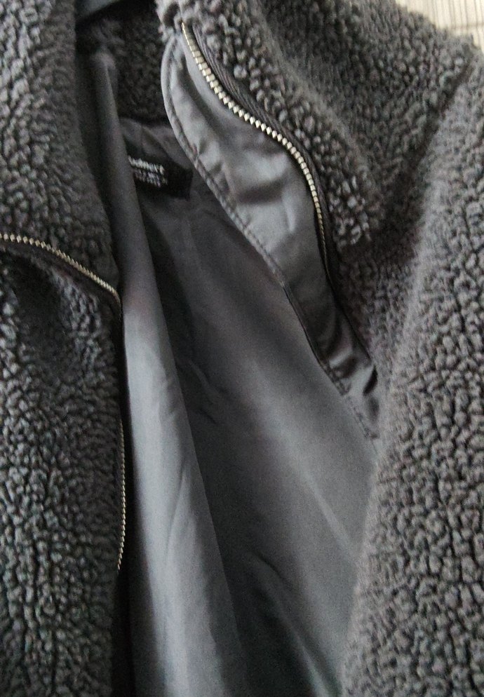 Gri Yumuşak Dokulu Fermuarlı Kadın Ceket MADMEXT - Görsel 4