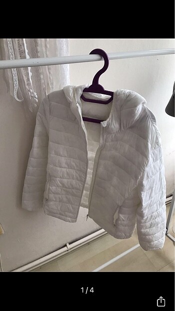 PULL&BEAR ŞİŞME BEYAZ MONT