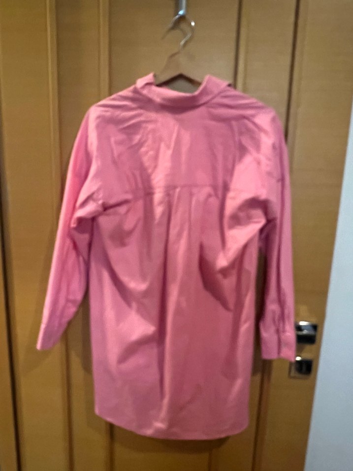 Pembe Uzun Kollu Düğmeli Gömlek - Görsel 2