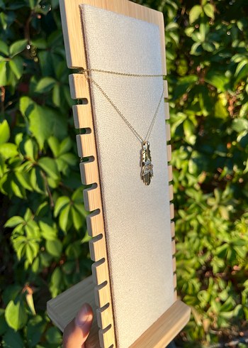 Pandora Ö.Seri Yaprak Figür Üzeri Zirkon Taşlı Yıldız Detay Kolye(50 CM)