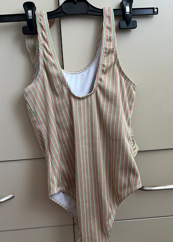 Defacto Cizgili Tek Parca Mayo