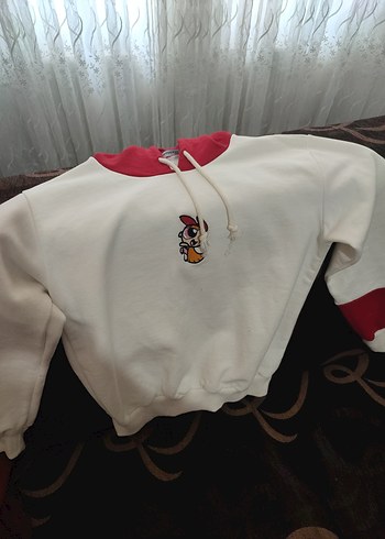 Renkli Baskılı Kadın Sweatshirt