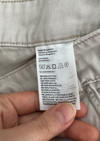 H&M %100 pamuklu kargo pantolon - Görsel 2