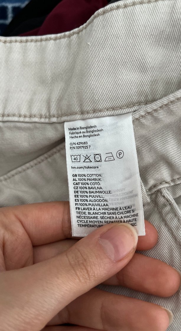 H&M %100 pamuklu kargo pantolon - Görsel 2