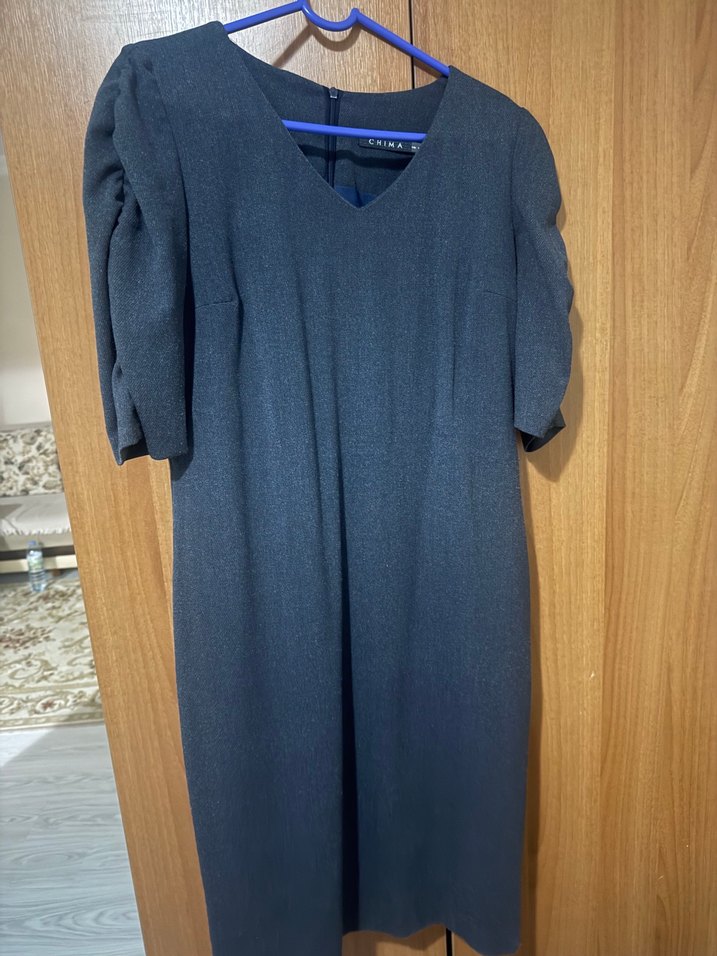 Mavi Denim Midi Hamile Ceketi Fermuarlı - Görsel 2