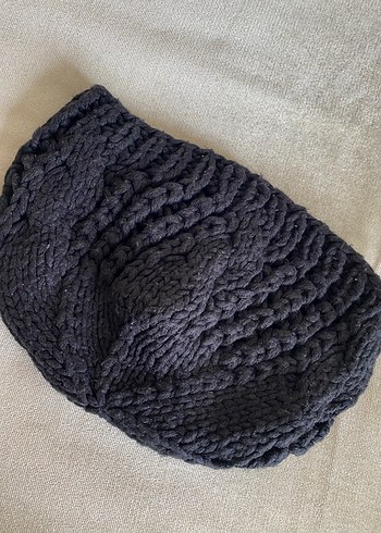 Siyah Örgü Kadın Bere - Görsel 2