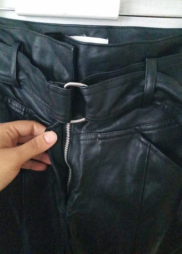 H& M Deri Pantolon  - Görsel 3