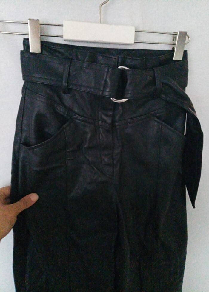 H& M Deri Pantolon  - Görsel 4