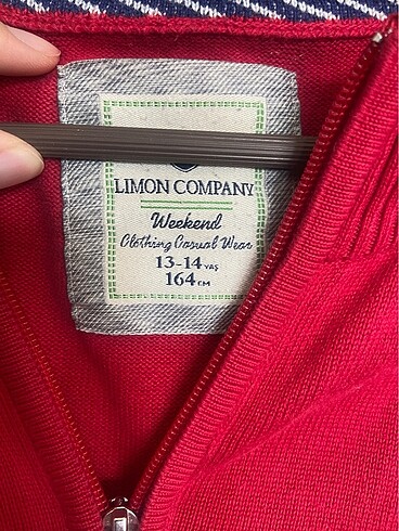 13-14 Yaş Beden Limon Company Kırmızı Hırka