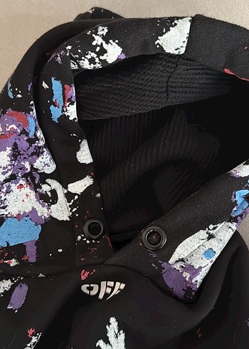 Siyah Uzun Kollu Kapusonlu Sweatshirt - Görsel 3