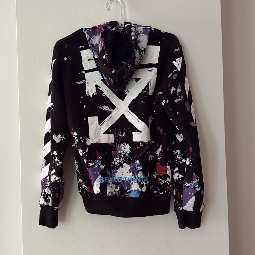 Siyah Uzun Kollu Kapusonlu Sweatshirt - Görsel 2