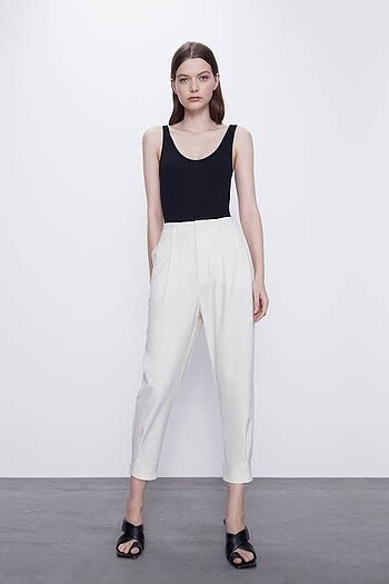 Zara yüksek belli pensli pantolon