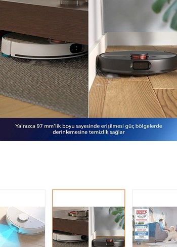 Beden Renk Philips Mavi Gri Robot Süpürge