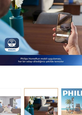 Beden Philips Mavi Gri Robot Süpürge