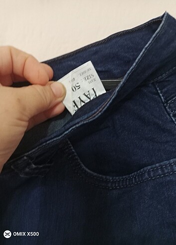 50 Beden mavi Renk kot pantolon yeni hiç kullanılmadı bayan