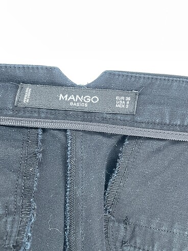 36 Beden siyah Renk Mango Kumaş Pantolon %70 İndirimli.