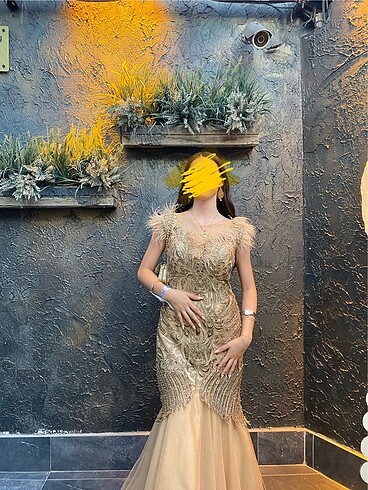 Abiye Nışanlık Gold Taşlı