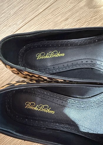 Leopar Desenli Tüylü Stiletto Kadın Babet - Görsel 4