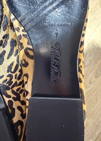 Leopar Desenli Tüylü Stiletto Kadın Babet - Görsel 5
