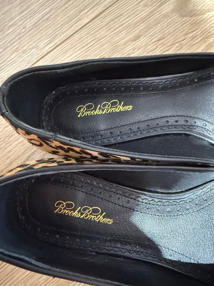 Leopar Desenli Tüylü Stiletto Kadın Babet - Görsel 4